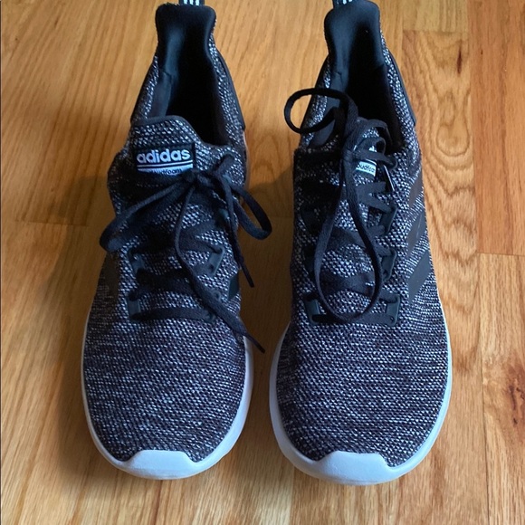 Adidas Men's Charcoal and White Cloudfoam Sneakers - Picture 3 of 6